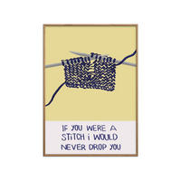 POSTER mit Rahmen Charlotte Trudgett - Dropped Stitches - Eichefarben/Gelb, Holz/Papier (30/40cm) - Poster&Frame