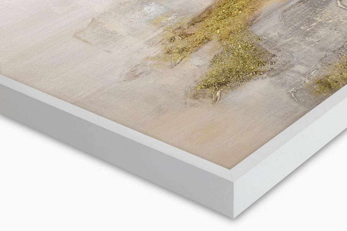RUČNĚ MALOVANÝ AKRYLOVÝ OBRAZ ZLATÝ, 120/80 CM - zlatá, dřevo/textil (120/80cm) - KUNSTLOFT