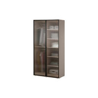 DREHTÜRENSCHRANK - Schrank Minewra 100 - Beige Flutes - Beige, Holzwerkstoff (101/200/51cm) - Möblo