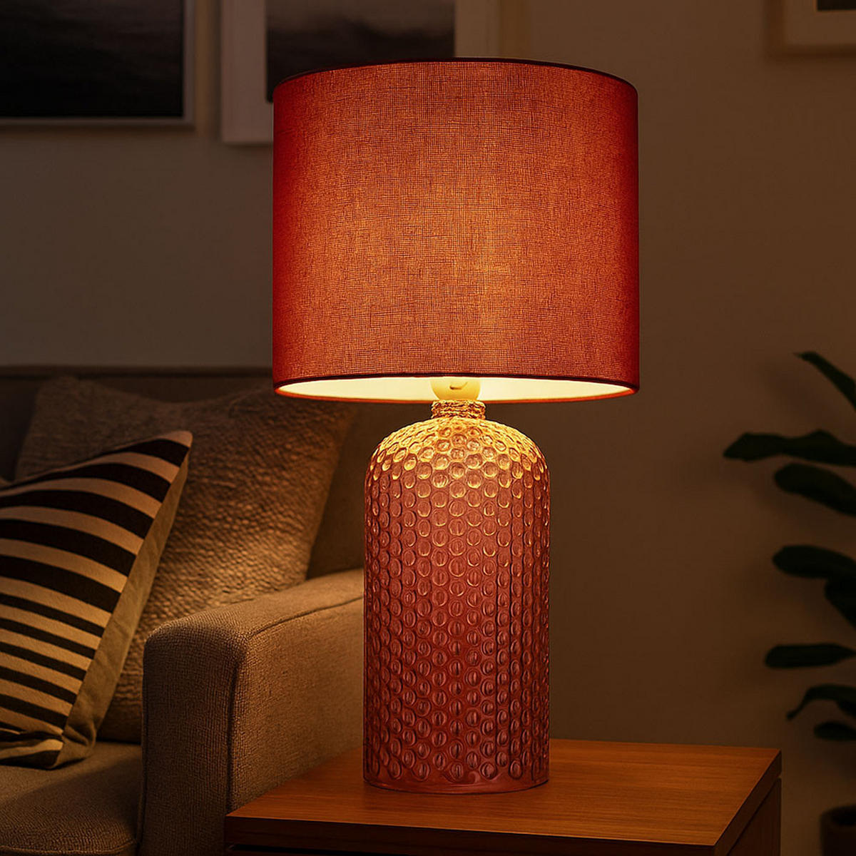 TISCHLEUCHTE SOFIA Glas Rot - Rot, Glas (26.5/26.5/50cm) - Globo Lighting