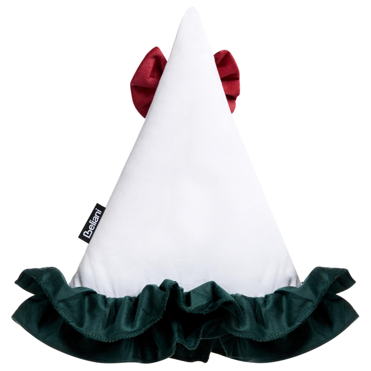 DEKOKISSEN 3er-Set Weiß 30/35 cm Noelnest - Rot/Weiß, Textil (40/40cm) - Beliani