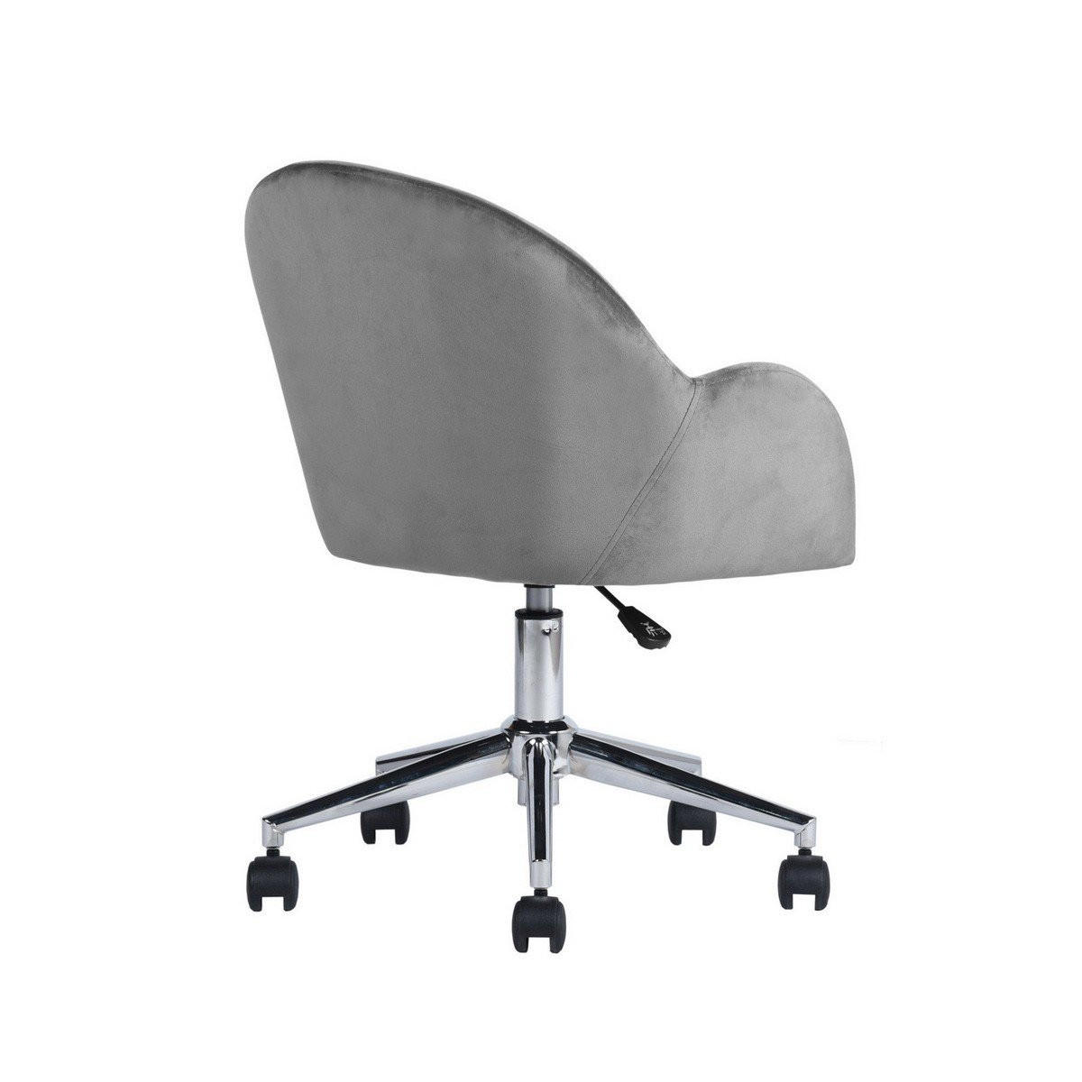 BÜROSTUHL mit Rollen und Armlehnen - CHIOZZA - Grau, Textil (57/77/62cm) - Calicosy