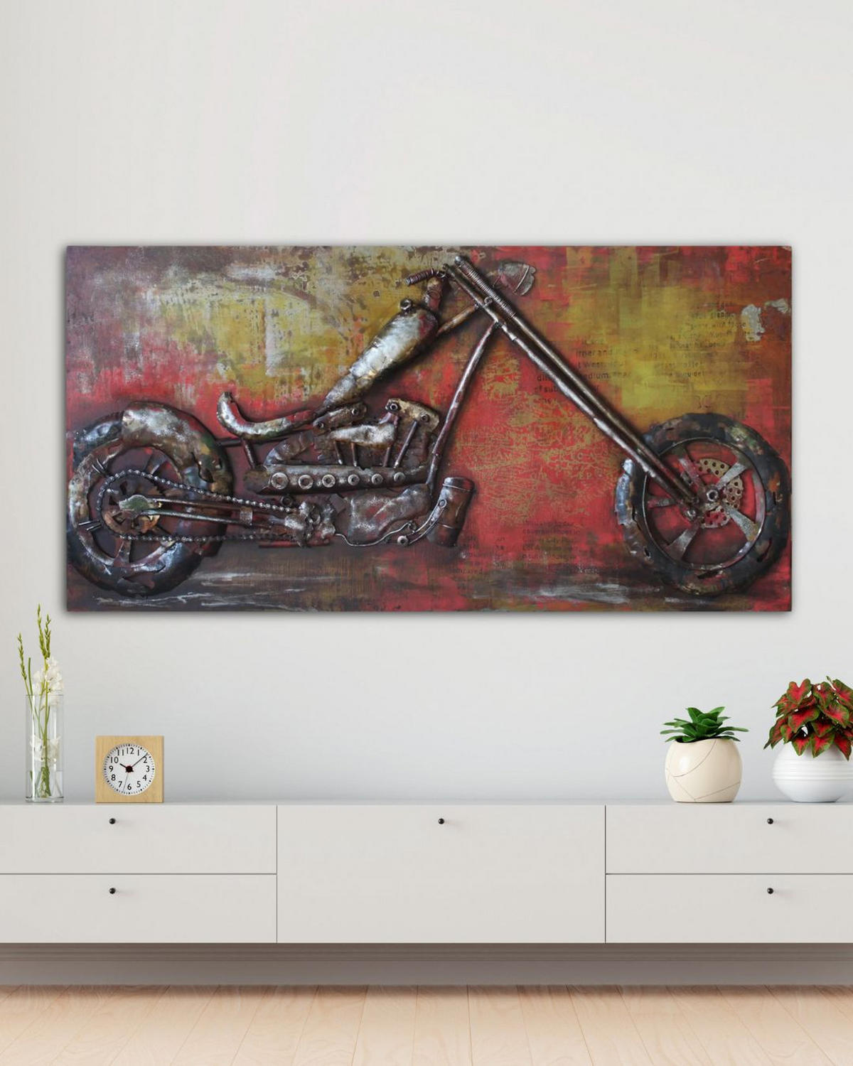 METALLBILD Rot 120/60 cm - Rot, Metall (7.5/60cm) - KUNSTLOFT
