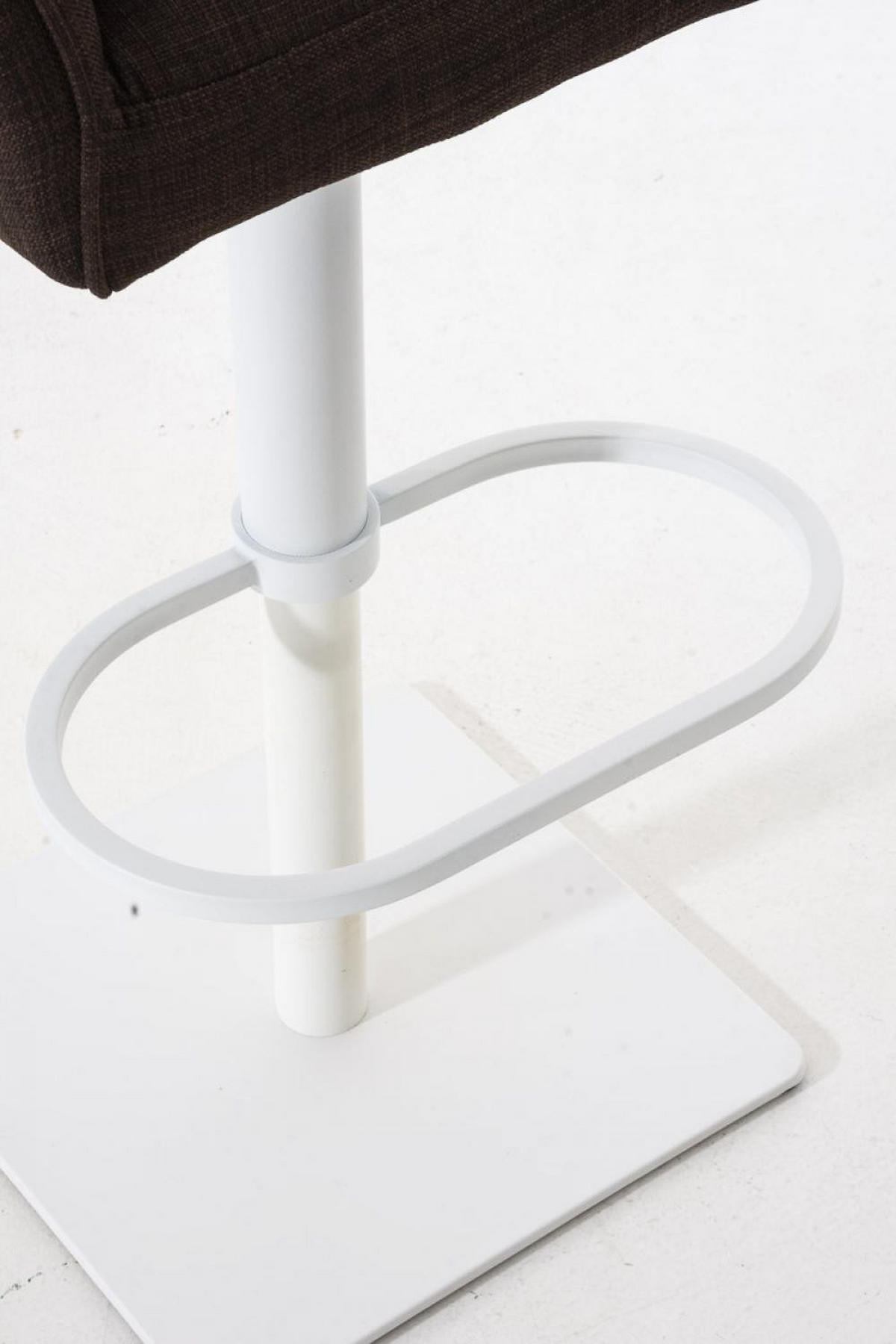 BARHOCKER Stoff Braun - Weiß/Braun, Textil/Metall (64/88/45cm) - CLP