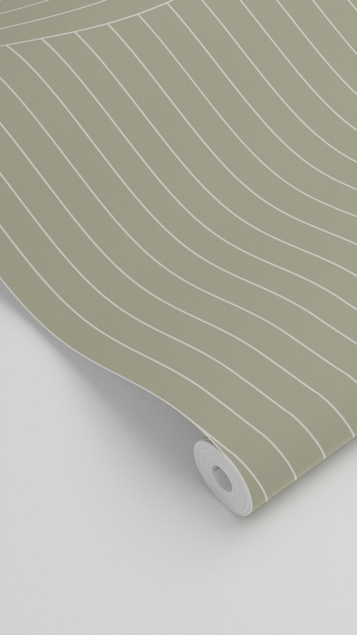 TAPETE grafische Linien 50 x 900 cm - Grün, Papier (50/900cm) - ESTAhome