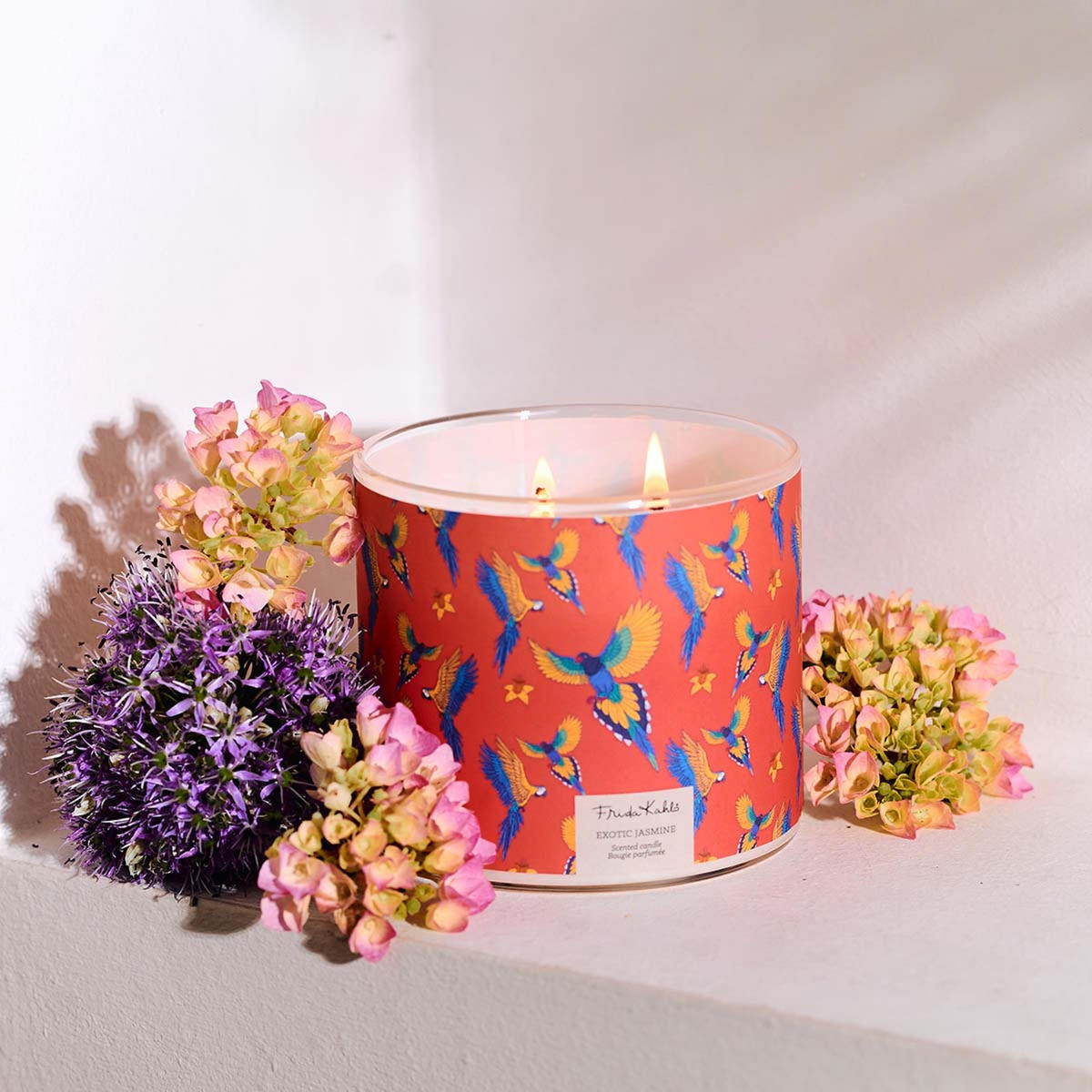 DUFTKERZE Kahlo - Rot, Naturmaterialien/Glas (10cm)