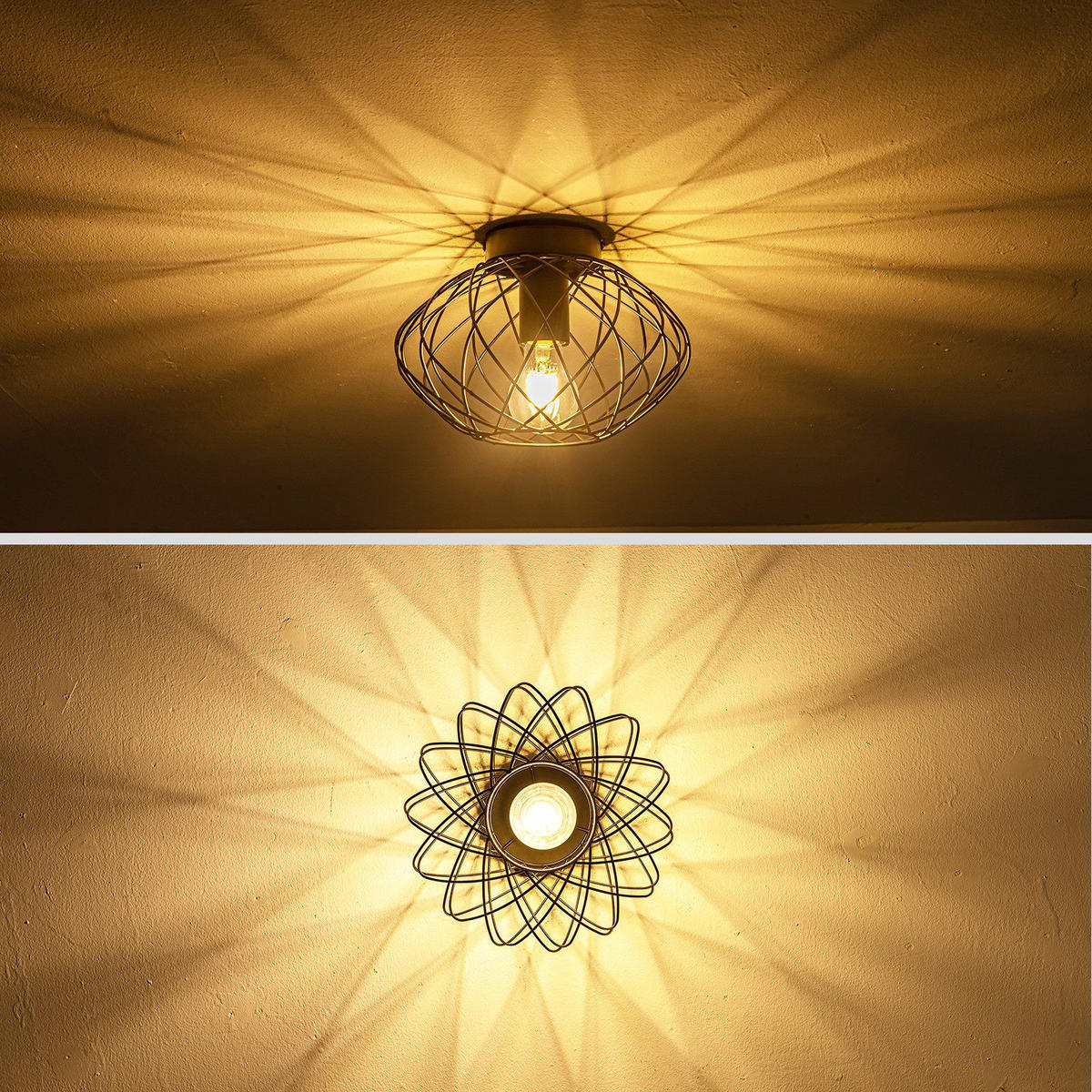 DECKENLEUCHTE Ladner 25/25/17.5cm - Schwarz, Metall (25/25/17.5cm) - Nettlife