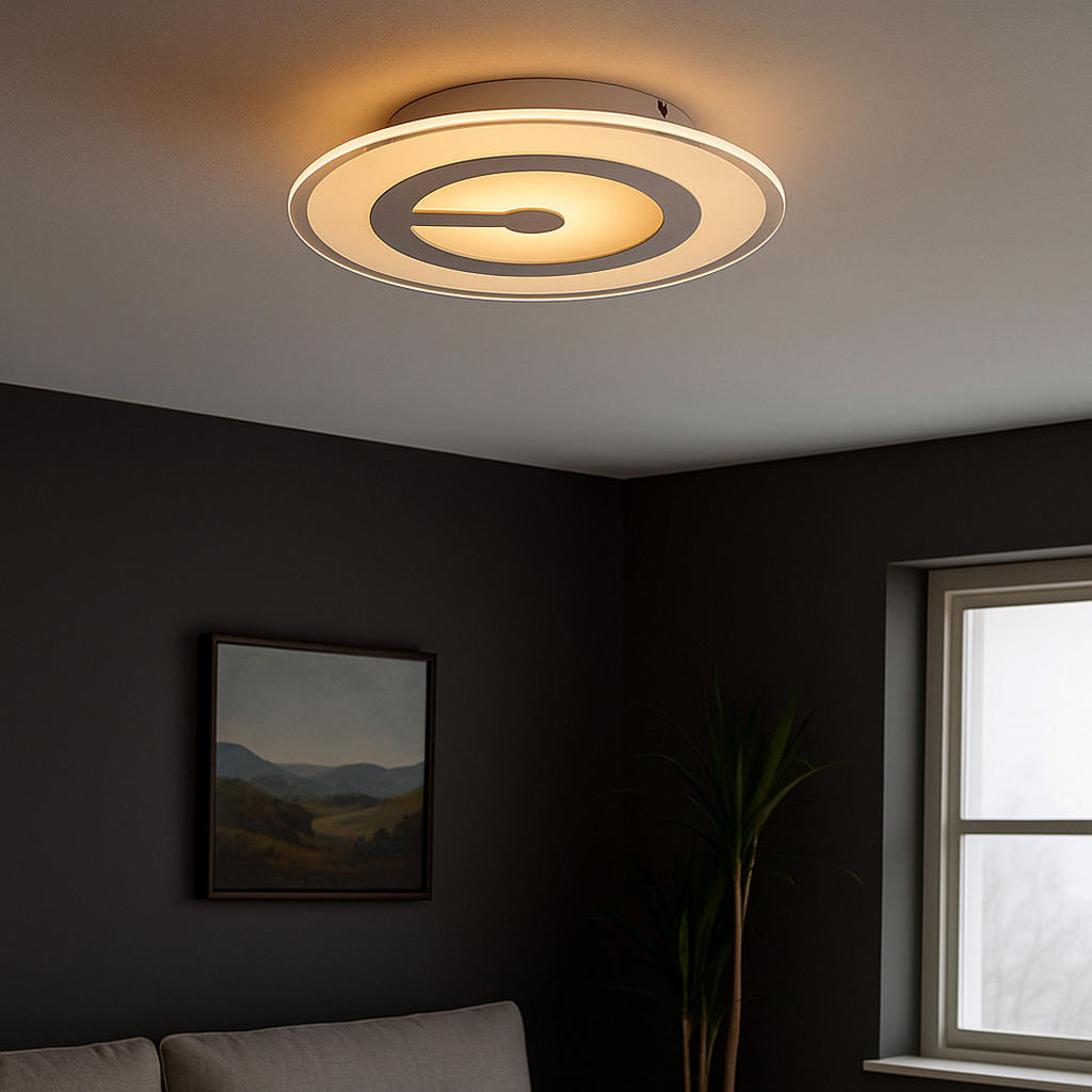 Thumbnail - Globo Lighting Led, Silber, Glas, Rund, 23x5.7x23 cm, Lampen & Leuchten, LED Beleuchtung, LED-Deckenleuchten