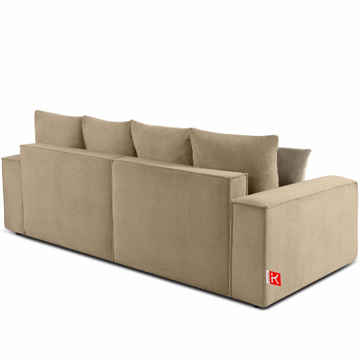 SCHLAFSOFA NAPI III 3-sitzer mit Kissen,Creme - Creme, Holz/Textil (244/89/101cm) - KONSIMO®