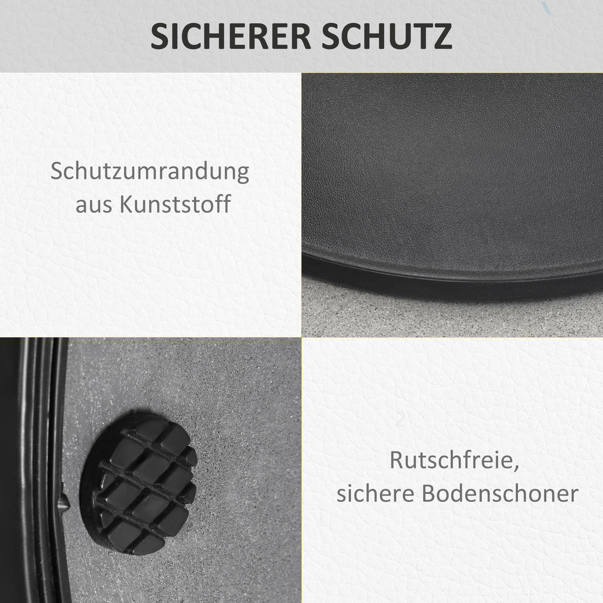 SONNENSCHIRMFUSS Basis 20kg Stahlrohr(Modell1) - Schwarz, Kunststoff (49/49cm) - Outsunny