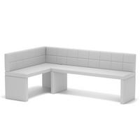 ECKBANK links MELVIN Kunstleder, 142/196 cm Weiß - Weiß, Holz/Kunststoff (142/196cm) - Idohome