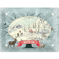 BLECHSCHILD 30/40 cm Winter-Time - Multicolor, Metall (40/30/0.2cm) - Nostalgic-Art