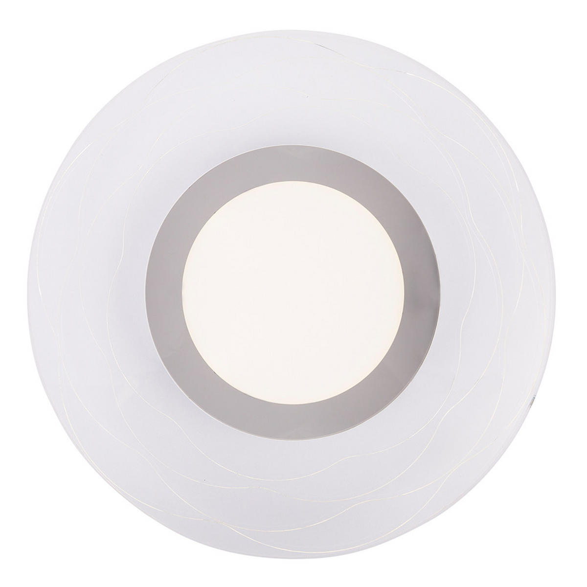 LED DECKENLEUCHTE BALON Weiß Metall - Weiß, Metall (35/35/4.5cm) - Globo Lighting