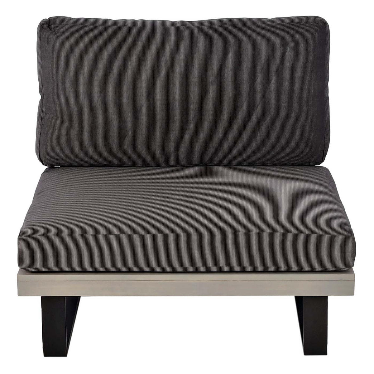 LOUNGE-SESSEL Schwarz, Grau, Grau - Schwarz/Grau, Holz (82/75/82cm) - MCW