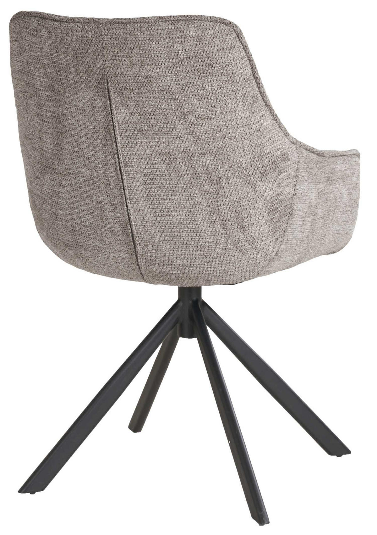 ESSZIMMERSTUHL drehbar San Carlo hellgrau - Hellgrau/Schwarz, Textil/Metall (57/87/67cm) - Mr. Deko