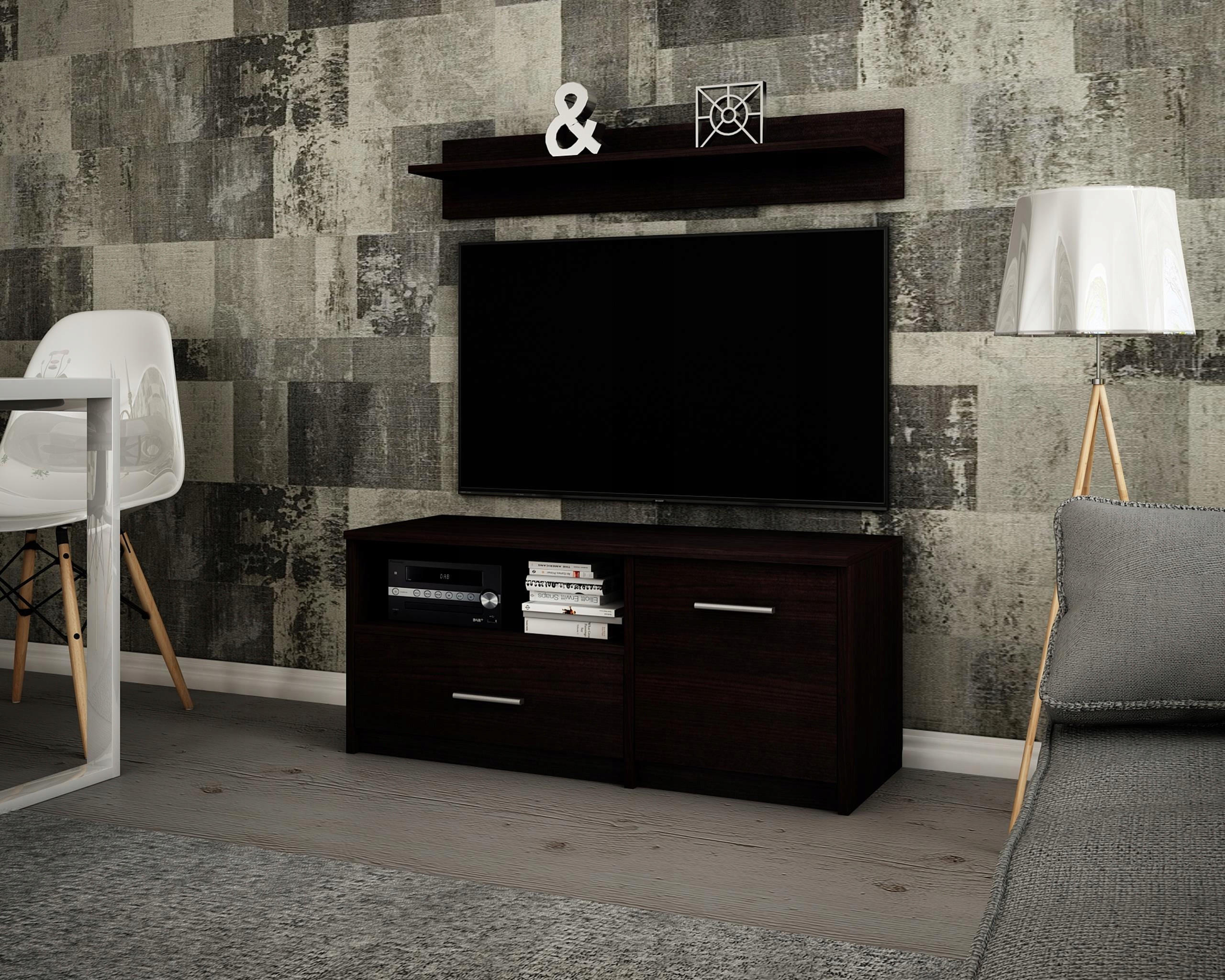 FERNSEHKOMMODE BODO 1D1S Wenge 98/35/42 cm - Wengefarben, Holzwerkstoff (98/42/35cm) - Matkam Möbel