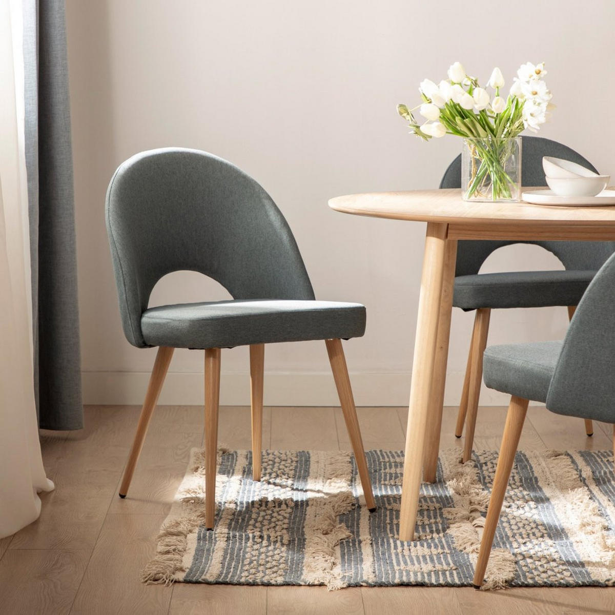 ESSZIMMERSTUHL Blair Blau 49 cm x 85 cm - Blau, Textil (49/85/54cm)