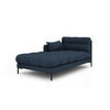 CHAISELONGUE links Mamaia aus strukturiertem Stoff blau - Blau, Textil (102/75/185cm) - Micadoni