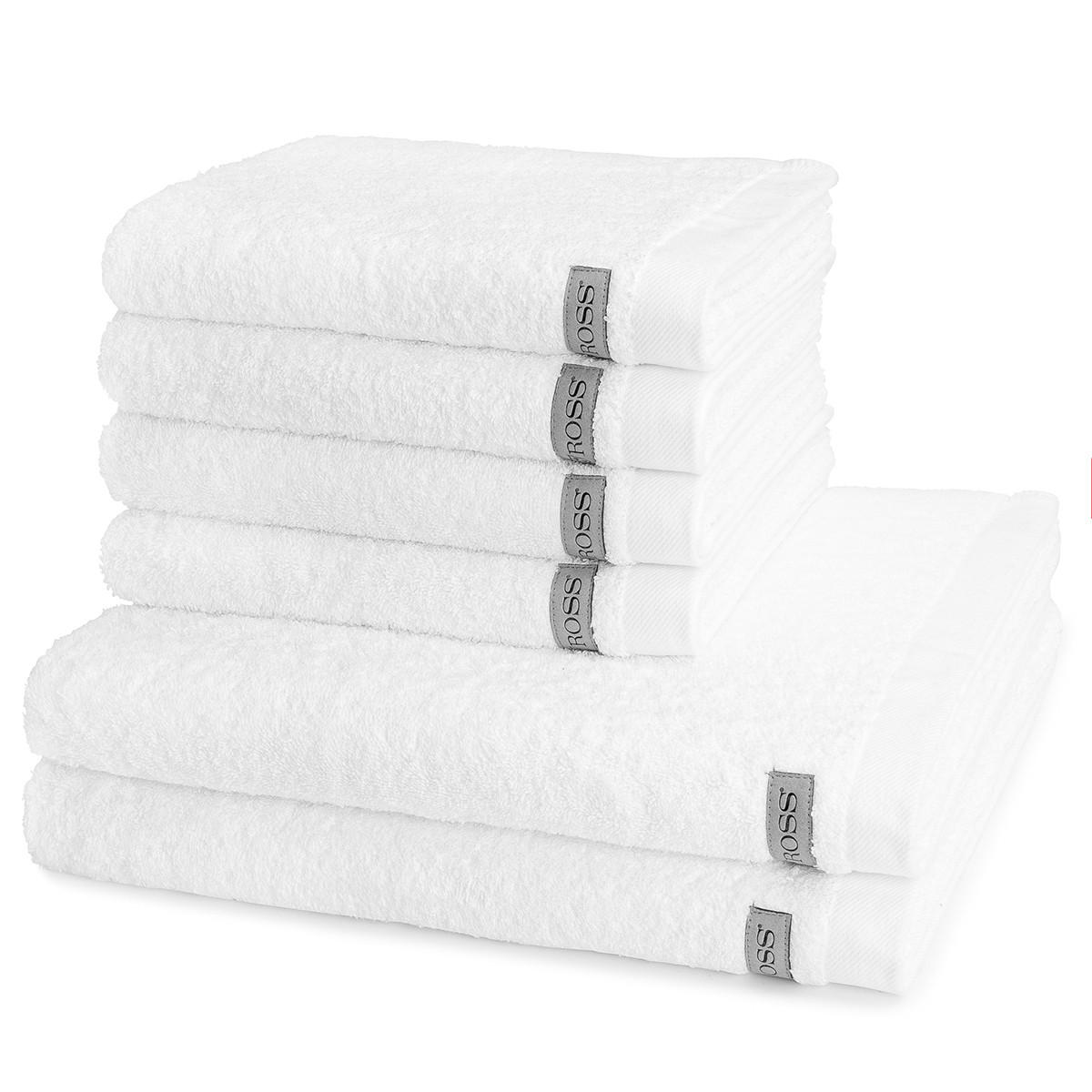 FROTTIERSET Sinfonie 6-teilig - Weiß, Textil (50/100cm) - Ross