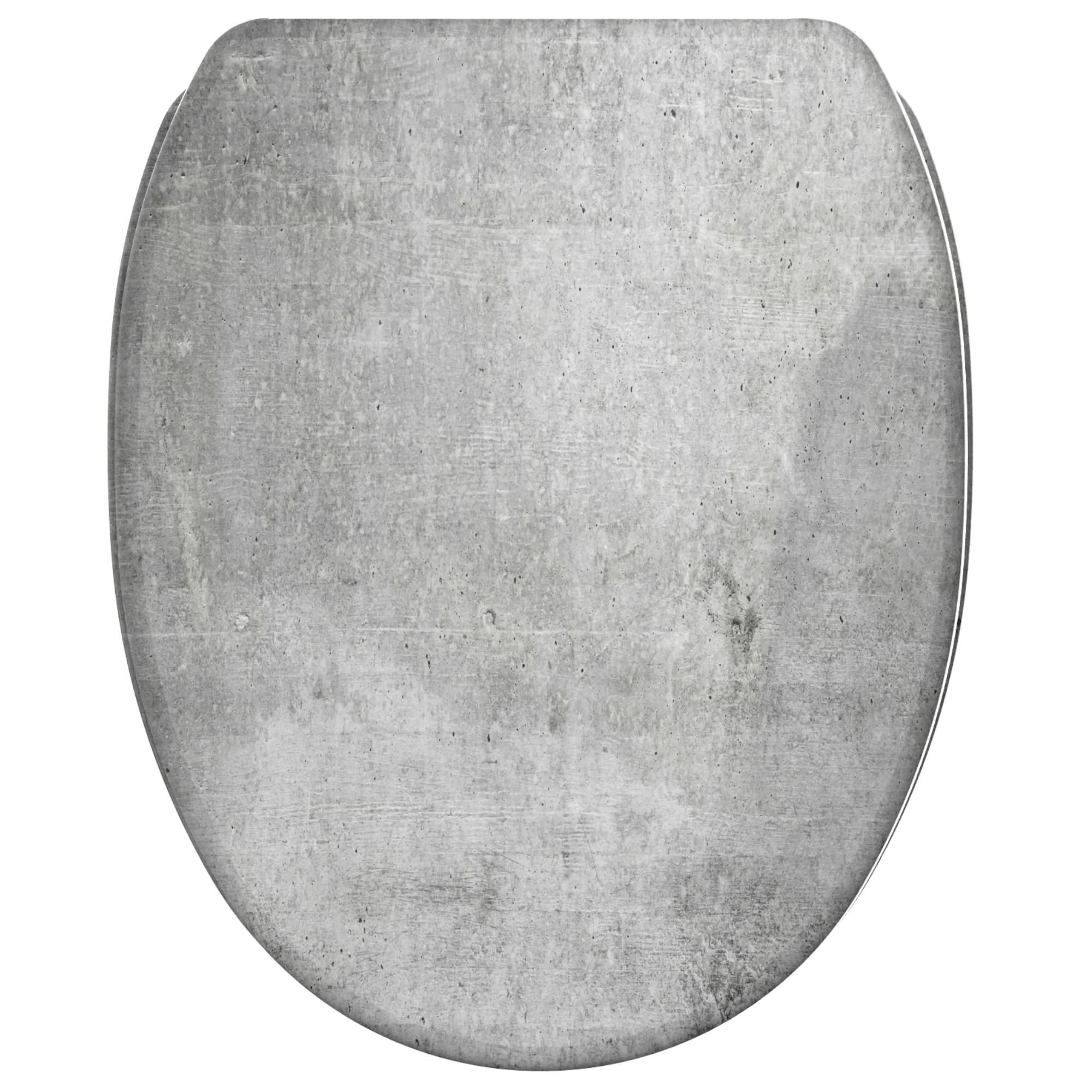 WC-SITZ mit Absenkautomatik & Top Fix Beton - Grau, Holzwerkstoff (37.7/5.5/48cm) - Sanilo