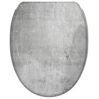 WC-SITZ mit Absenkautomatik & Top Fix Beton - Grau, Holzwerkstoff (37.7/5.5/48cm) - Sanilo