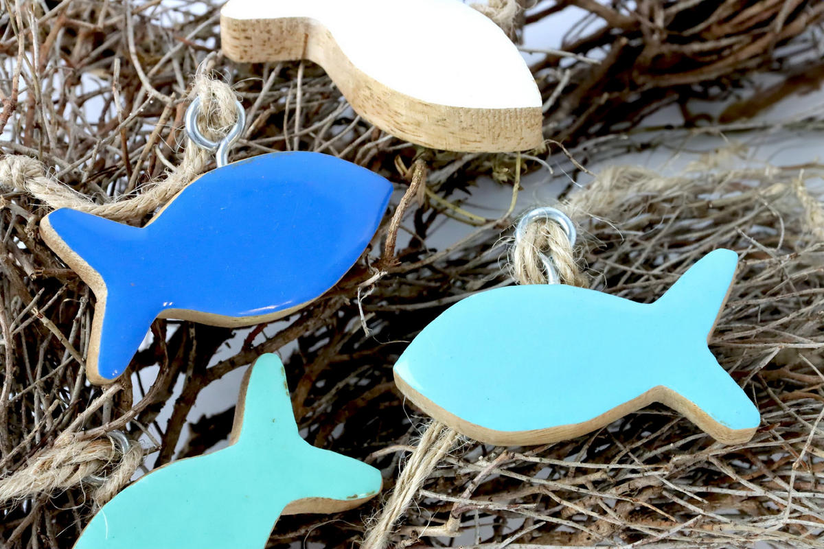 HOLZHÄNGER Fische 41-tlg. - Multicolor, Holz (6/3/1cm) - FURNARO