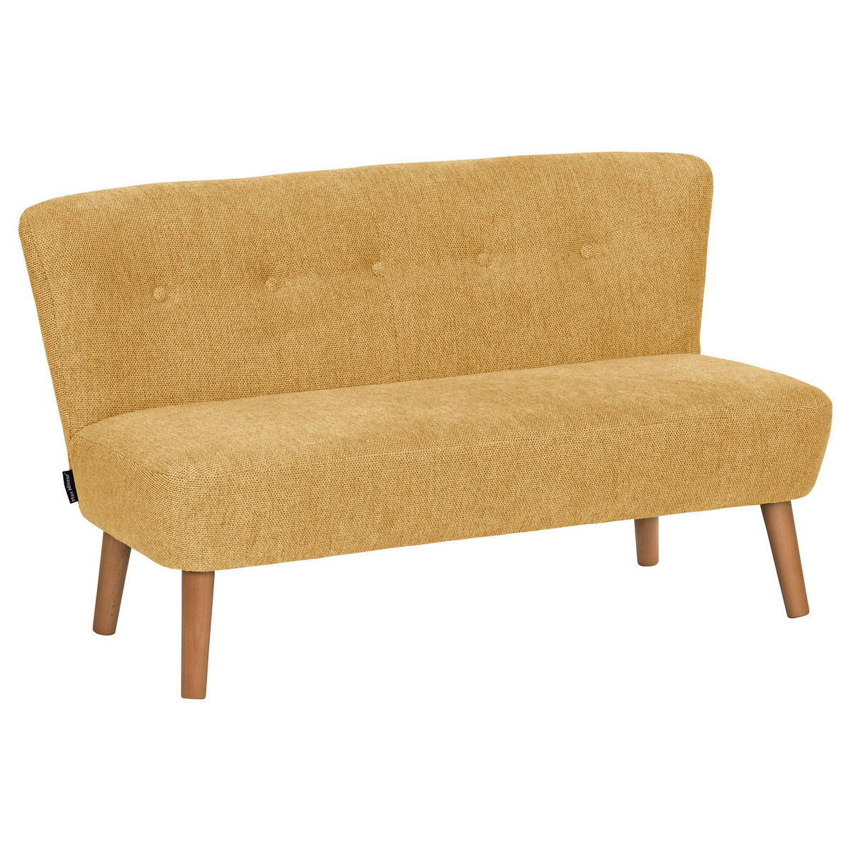 KINDERSOFA 2-Sitzer Katya Flachgewebe gelb - Gelb, Kunststoff (97/54/50cm) - 58aufmkessel