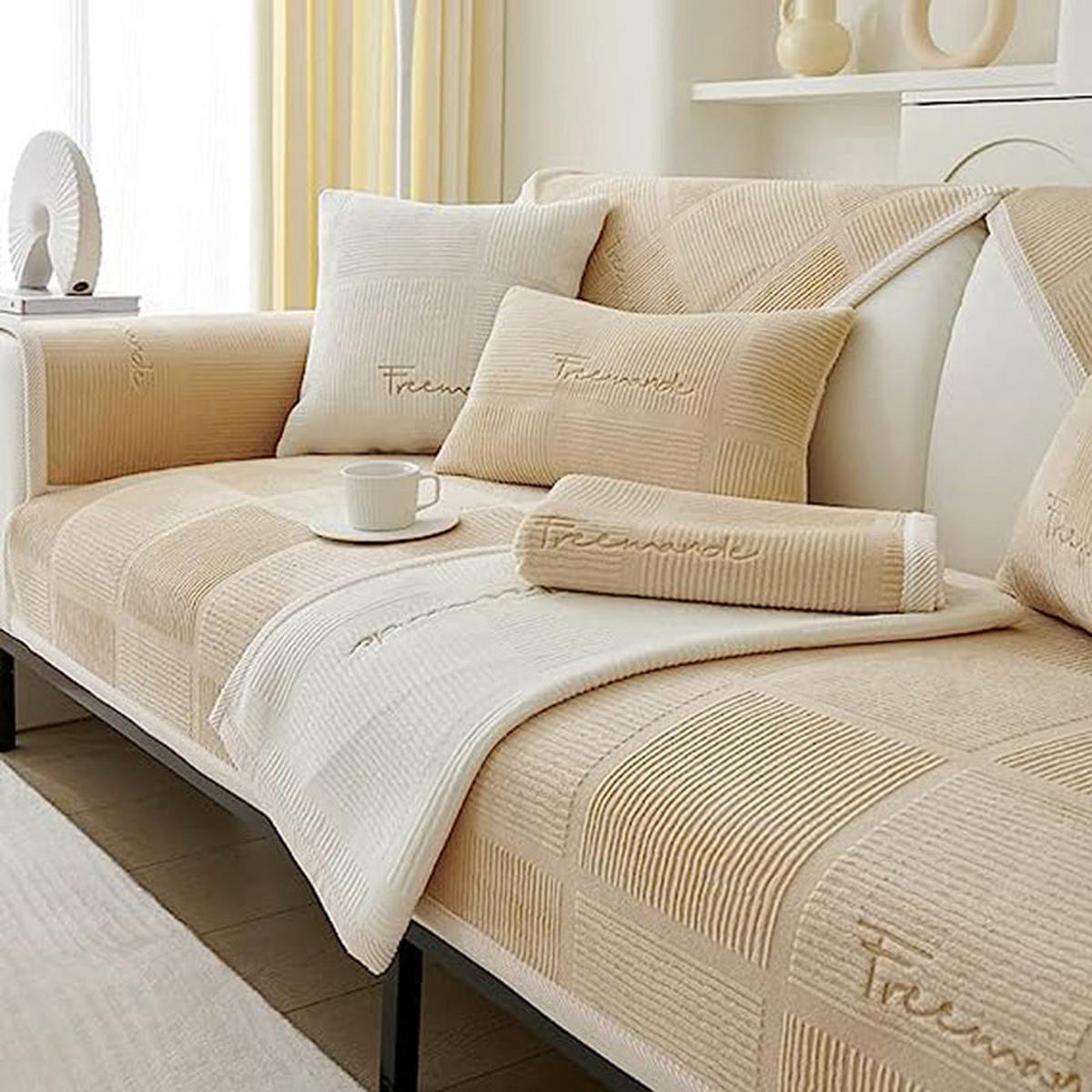 SOFAÜBERWURF Curry 1 Stück - Currygelb, Textil (70/70cm) - Coonoor