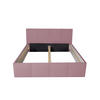 POLSTERBETT Dalas Rose 100 x 200 x 40 cm Stauraum ohne hydraulische Funktion Mit hochwertiger Matratze H2 (bis 100 kg) und Lattenrost - Rosa, Holz (100/200cm) - Halmon Schlafkomfort Betten 