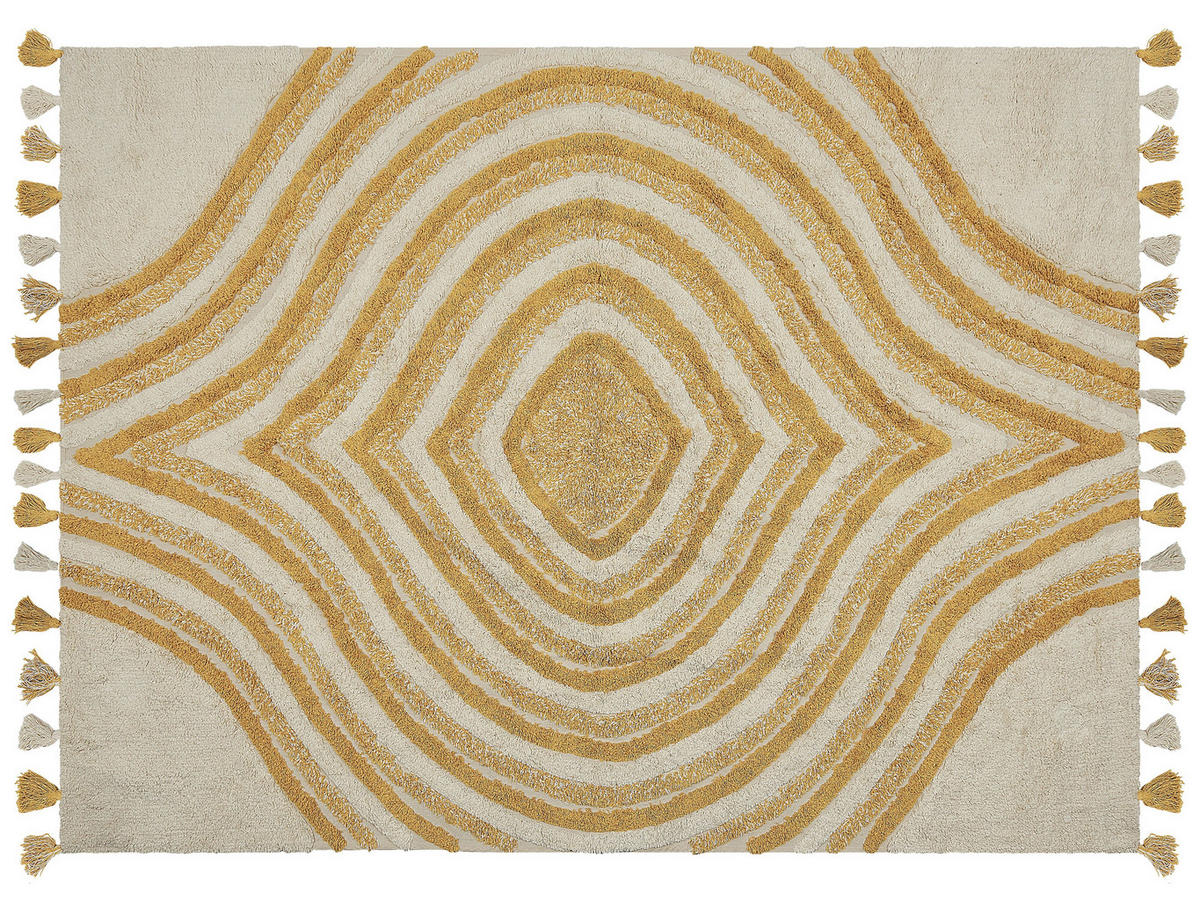 KURZFLOR-TEPPICH Bingol 230/160 cm - Beige, Textil (160/230cm) - Beliani