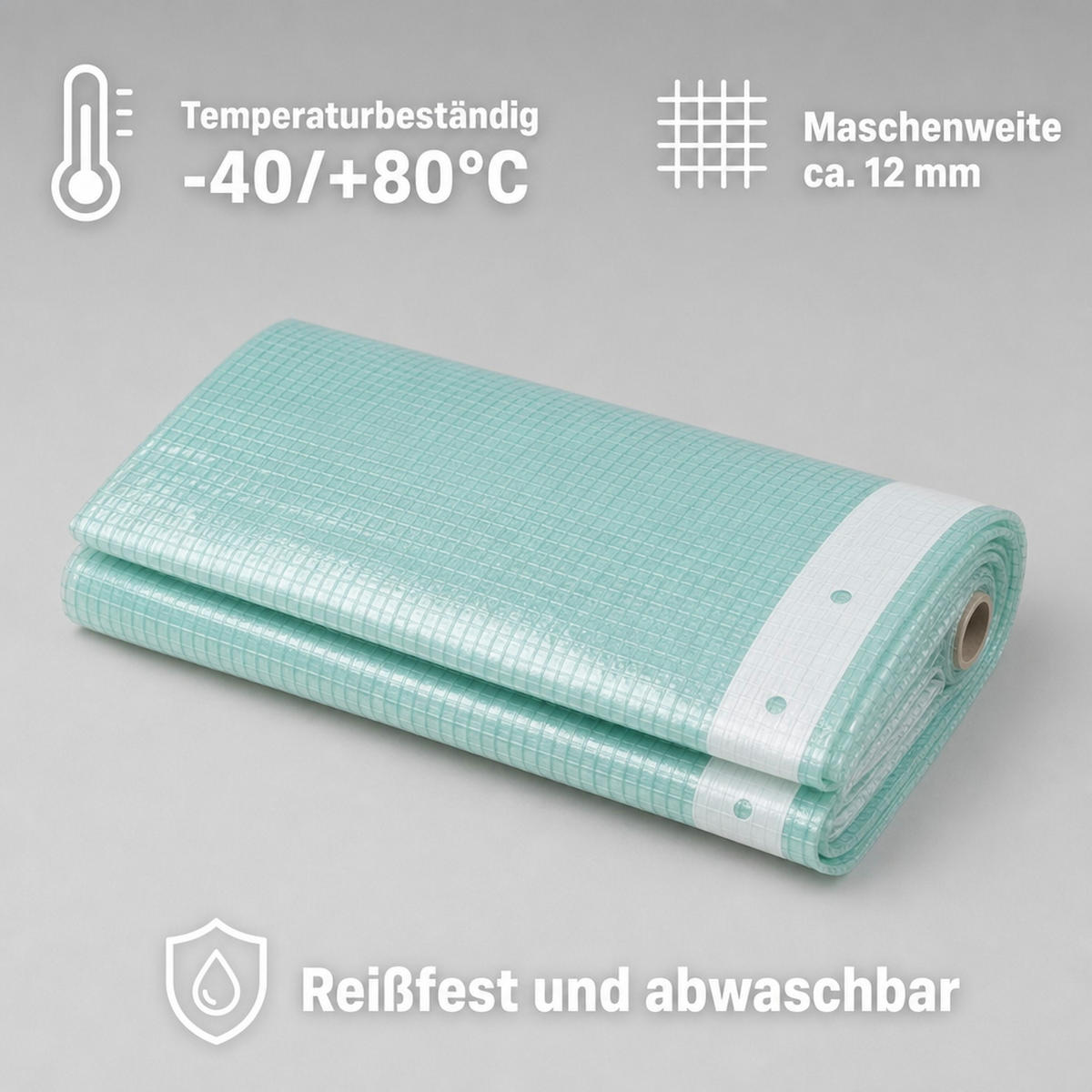GITTERFOLIE m. Nagelrand 4 Breite x 1 Meter - Mintgrün, Kunststoff (4/1cm) - BONI-SHOP