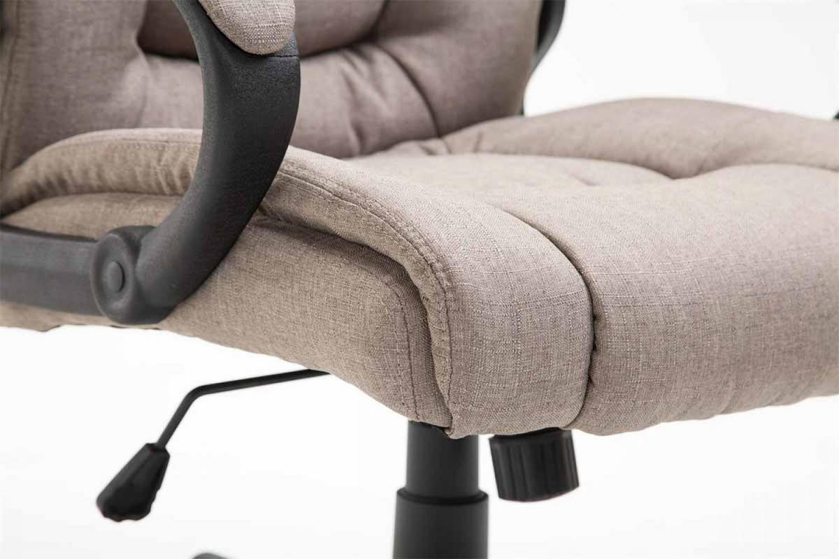 DREHSTUHL Stoff Taupe - Taupe/Schwarz, Kunststoff/Textil (66/106/70cm) - CLP