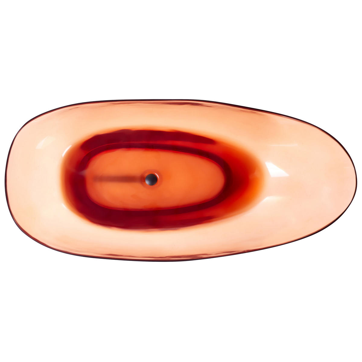 BADEWANNE 78x169x53 cm transparent Blancarena - Terracotta, Kunststoff (78/53/169cm) - Beliani