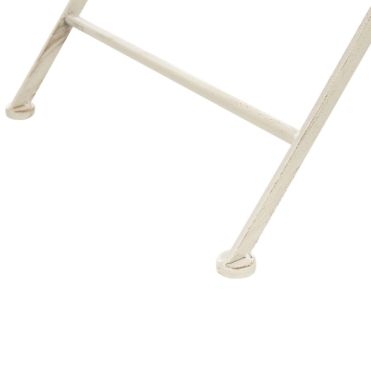 GARTENTISCH cm Metall Cremeweiß Bivio - Weiß, Metall (90/74/90cm) - Beliani