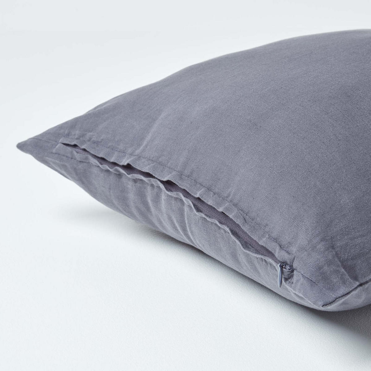 KISSENBEZUG Leinen - Dunkelgrau, Textil (40/80cm) - Homescapes