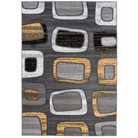 TEPPICH MAYA Gelb Meliert Figuren 200/300 cm - Gelb, Textil (200/300cm) - Tapiso