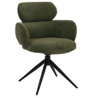JÍDELNÍ ŽIDLE Zelená - olivově zelená/zelená barva, textil (61/86/69cm) - MCW