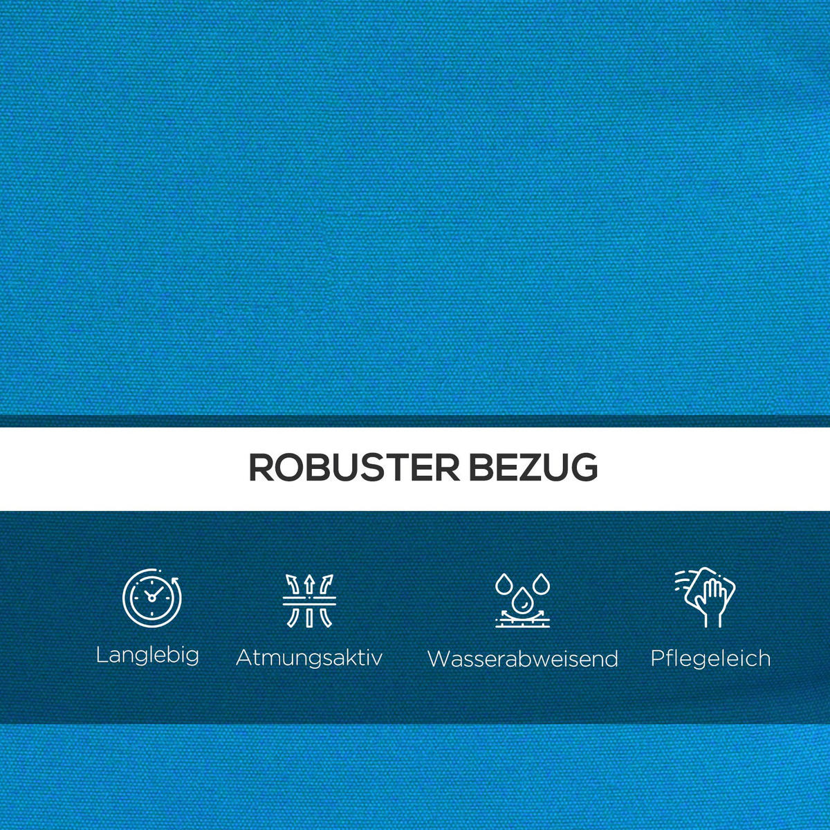 SITZKISSEN, Polyesterstoff, Blau - Blau, Kunststoff (100/8/170cm) - Outsunny