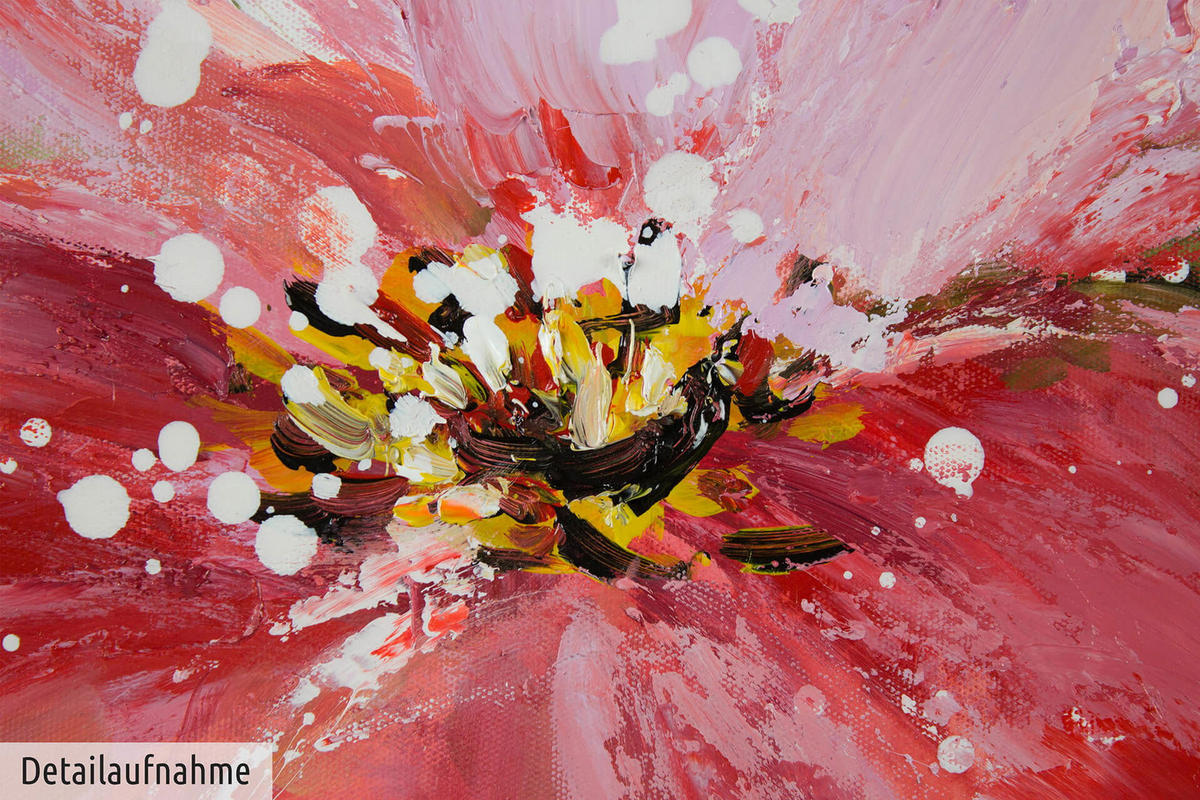 ACRYLBILD HANDGEMALT 90/60 cm - Pink, Holz/Textil (1.5/60cm) - KUNSTLOFT