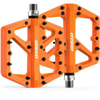 FAHRRADPEDALE Orange, Rennrad/Mountainbike MTB Pedale, Rutschfest, 9/16 Zoll CR-MO Spindel - Orange, Kunststoff (10.9/1.4/10.9cm)