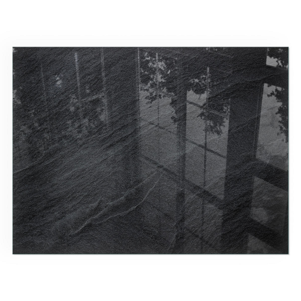 GLASPLATTE für Kamin 80x60 cm - Schwarz, Glas (80/60/0.4cm) - TULUP