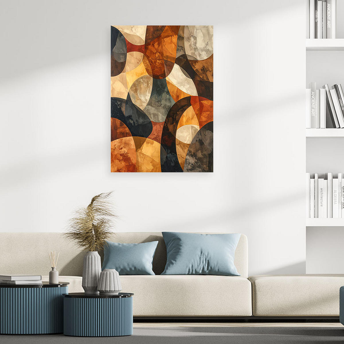 LEINWANDBILD Abstraktion 60x90cm - Braun, Textil (60/90cm) - Feeby