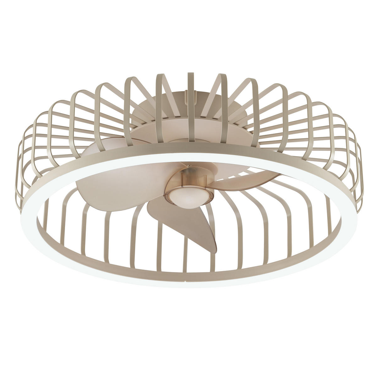 LED DECKENLEUCHTE Capo Beige 48/48/17 cm - Beige, Metall (48/48/17cm) - Brilliant