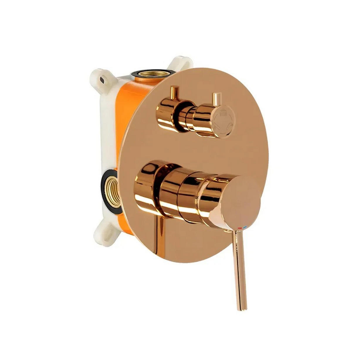 UNTERPUTZ Wannen-/duschset Rea Lungo Copper + Box - Kupferfarben, Metall (25/21/38.5cm) - REA