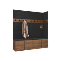 MOBILIER PENTRU HOL Orion II - culoare lemn de nuc/antracit, material plastic/compozit lemnos (168/186/46cm) - MIRJAN24