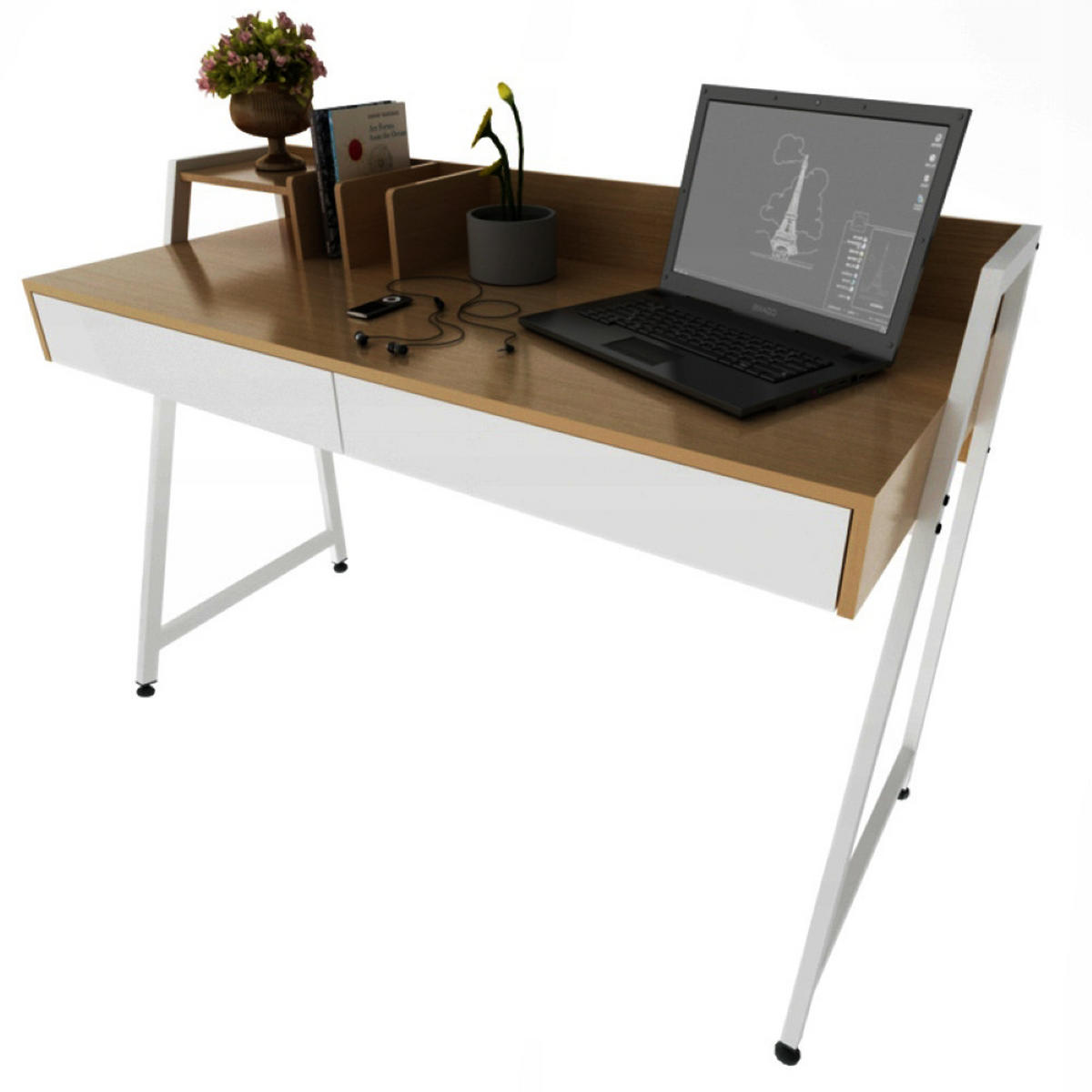 SCHREIBTISCH, braun 100/40/75 cm - Braun, Holzwerkstoff (100/40/75cm) - Rebiko