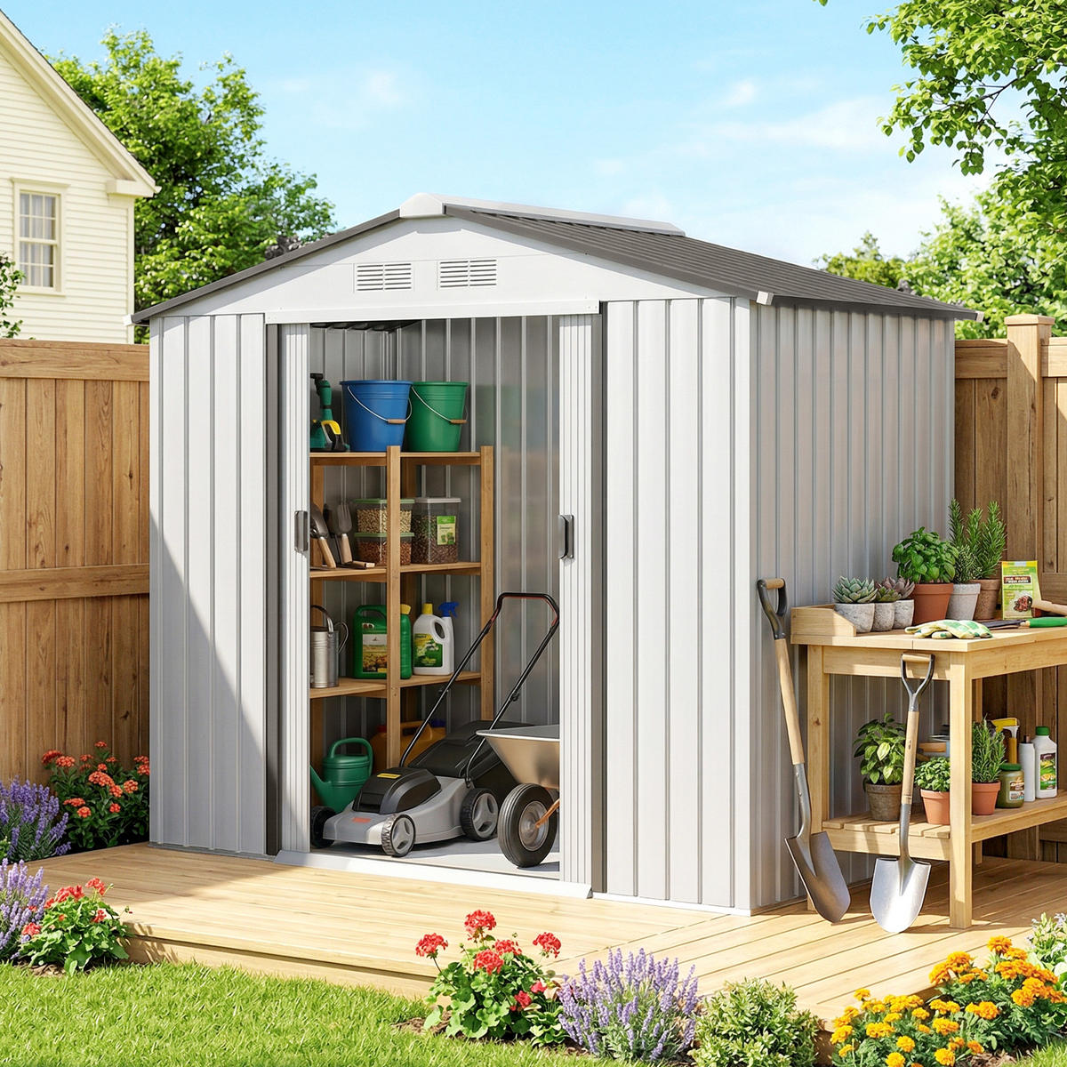 GARTENHAUS Multicolor 1 Stück - Multicolor, Kunststoff/Metall (130/185/213cm) - GiPP