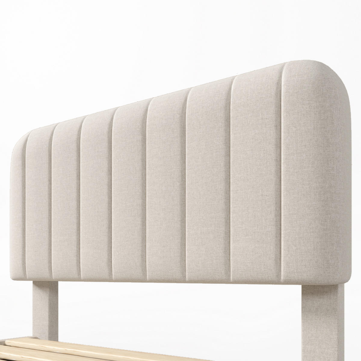 POLSTERBETT 90/190 cm mit verstellbarem Kopfteil, DE-41531, in Helles Beigegrau - Beige/Grau, Metall (90/190cm) - ComfortXL