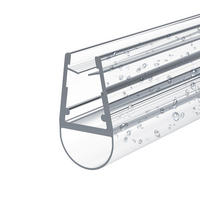 WASSERABWEISPROFIL Geeignet für 4–6 mm Sicherheitsglas 80 cm - Transparent, Kunststoff (0.6/1.8/80.3cm) - EMKE