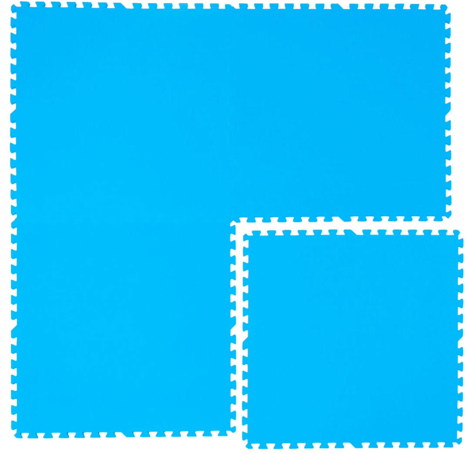 POOLMATTEN 2,6m² 4 EVA Matten 81 cm Blau - Blau, Kunststoff (81/81cm) - eyepower